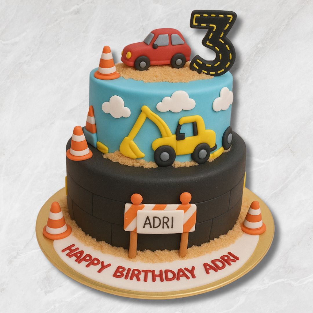 Construction Theme Cake