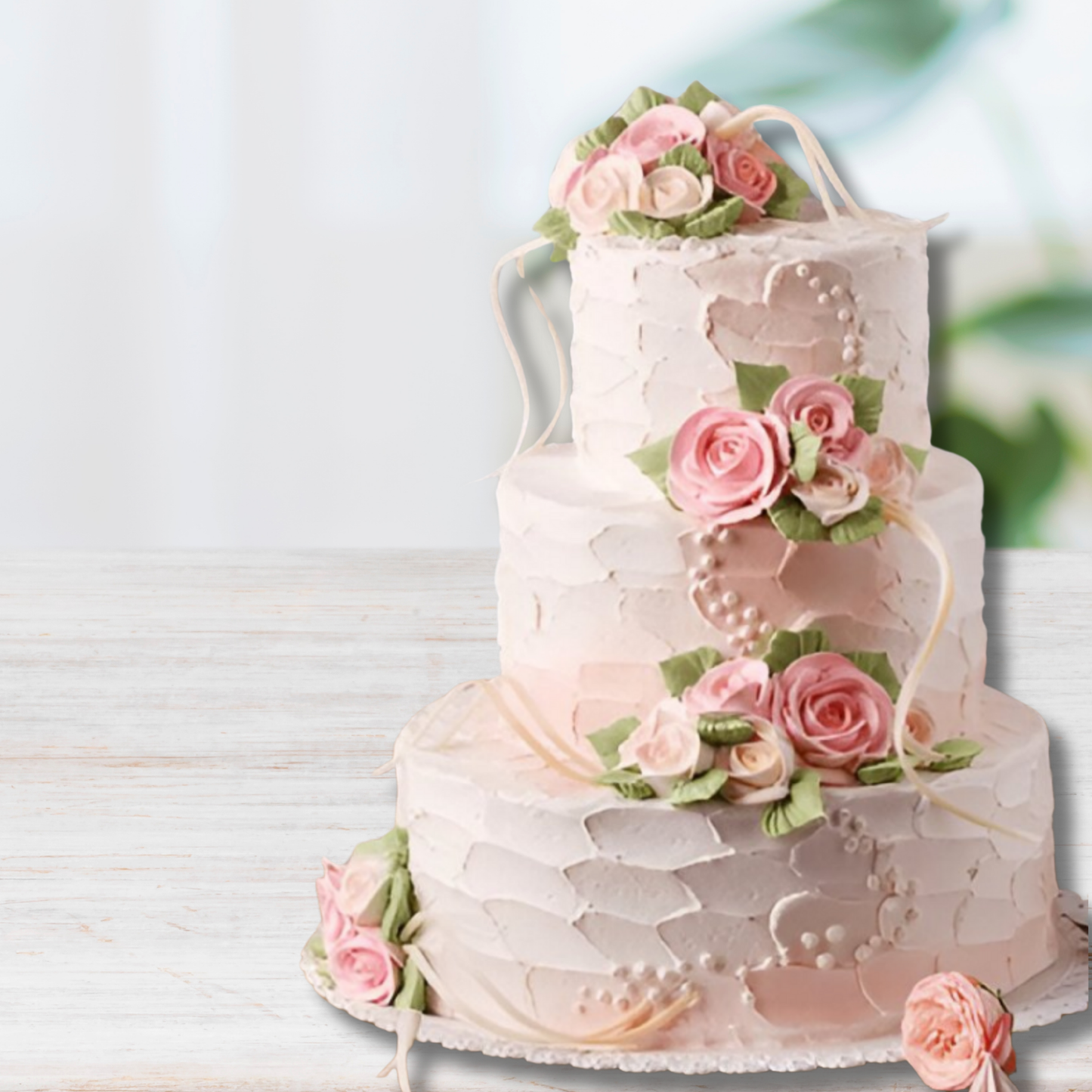 Elegant Floral Wedding Cake