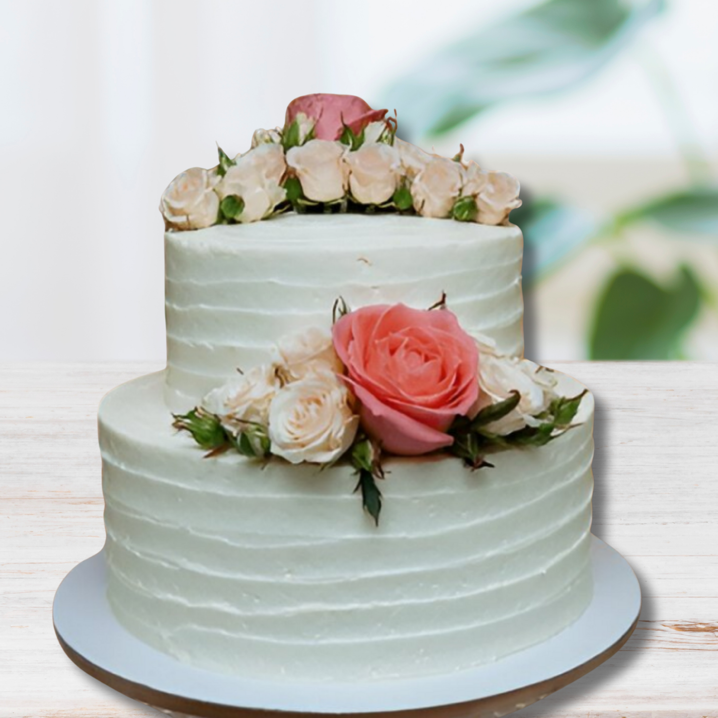 Elegant Floral Wedding Cake