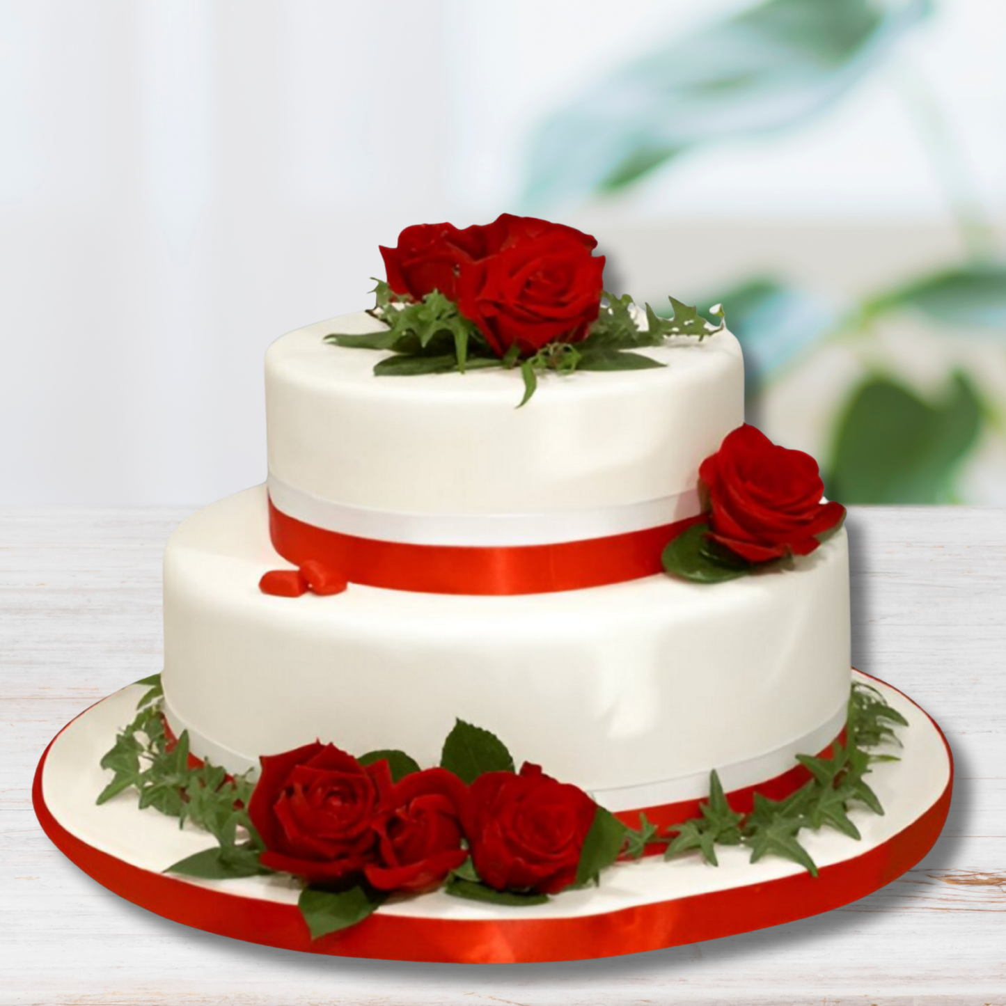 Elegant Rose Wedding Cake