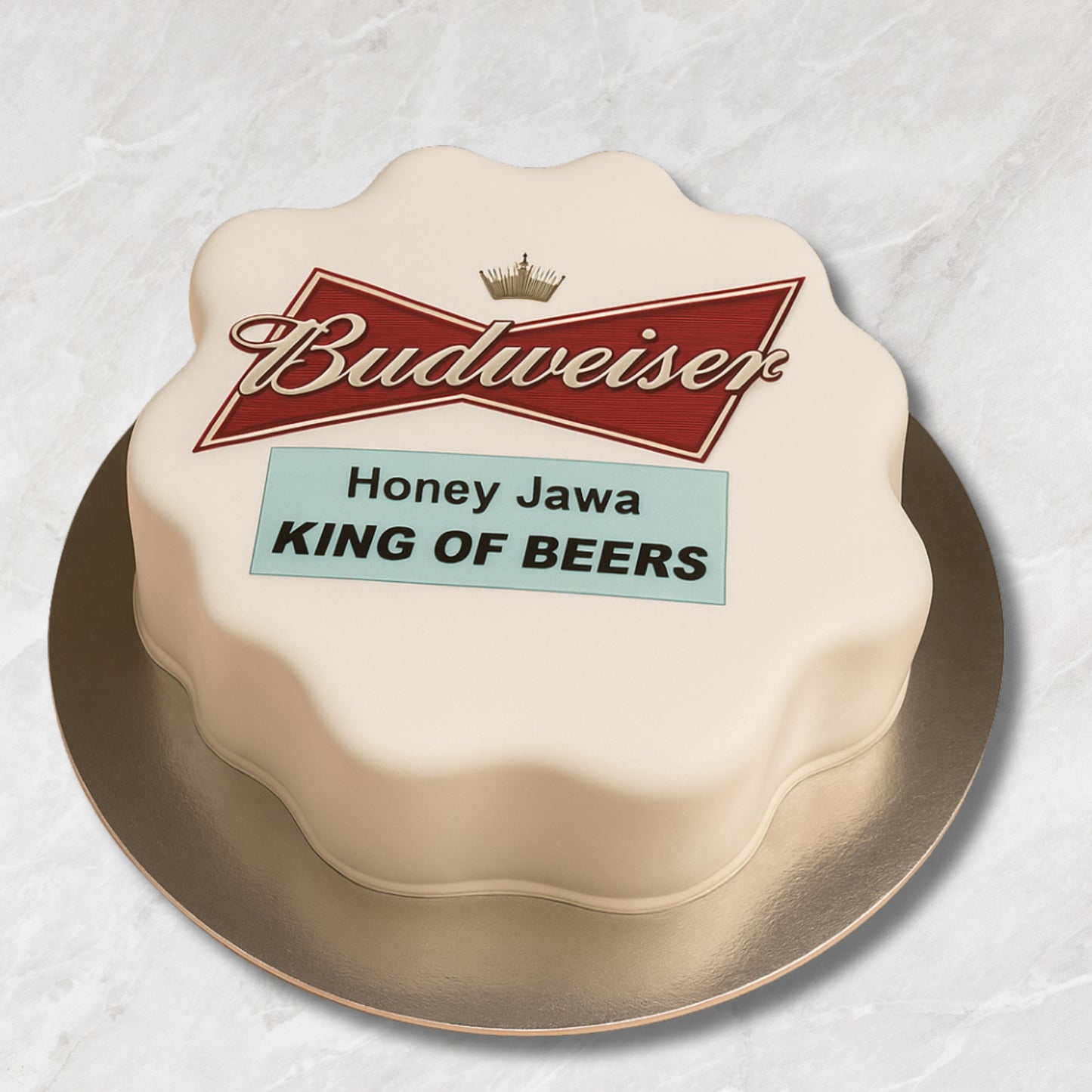 Cheers to You" Beer Cap Cake