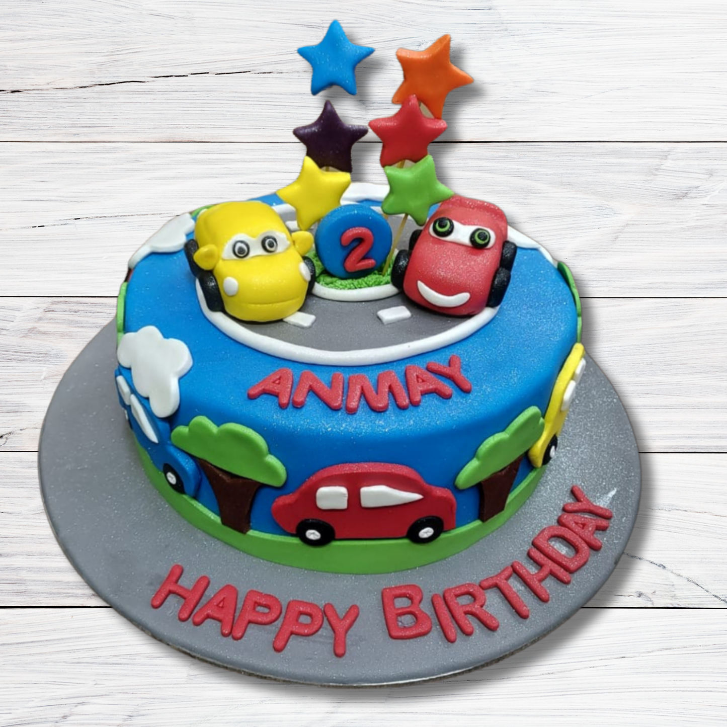 Cars Theme Cake