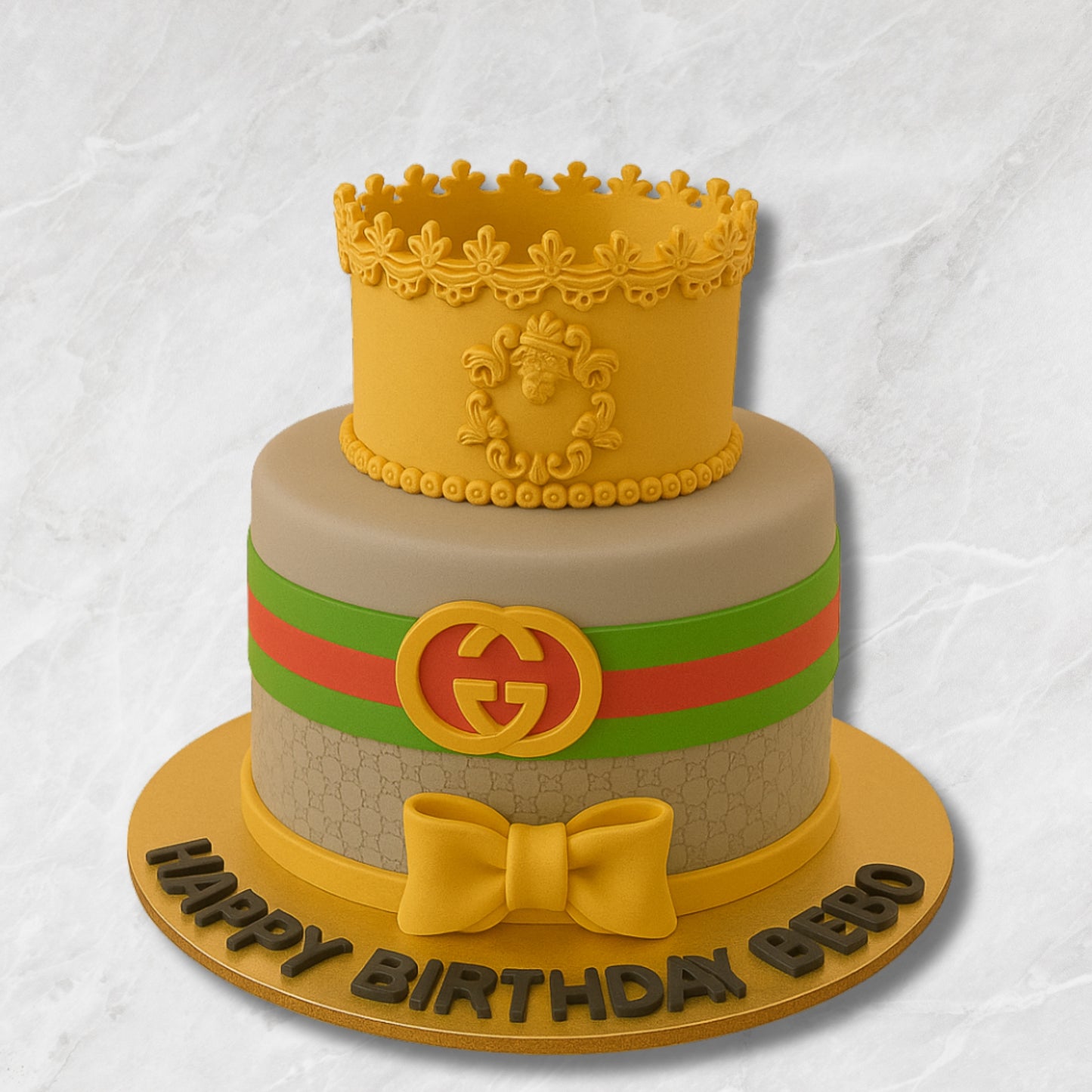 Gucci-Inspired Crown Cake for Fashion Queens