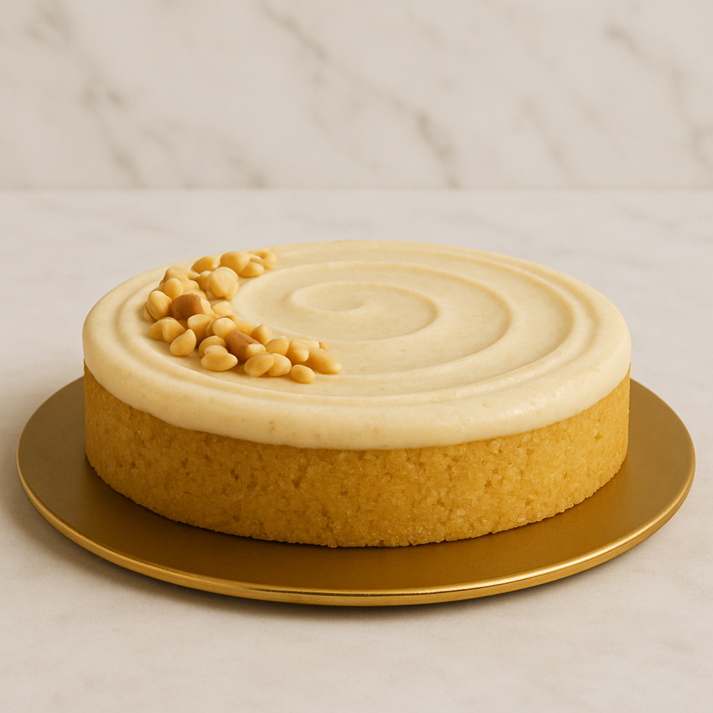 Vanilla Bean Almond Cake with Coconut Frosting