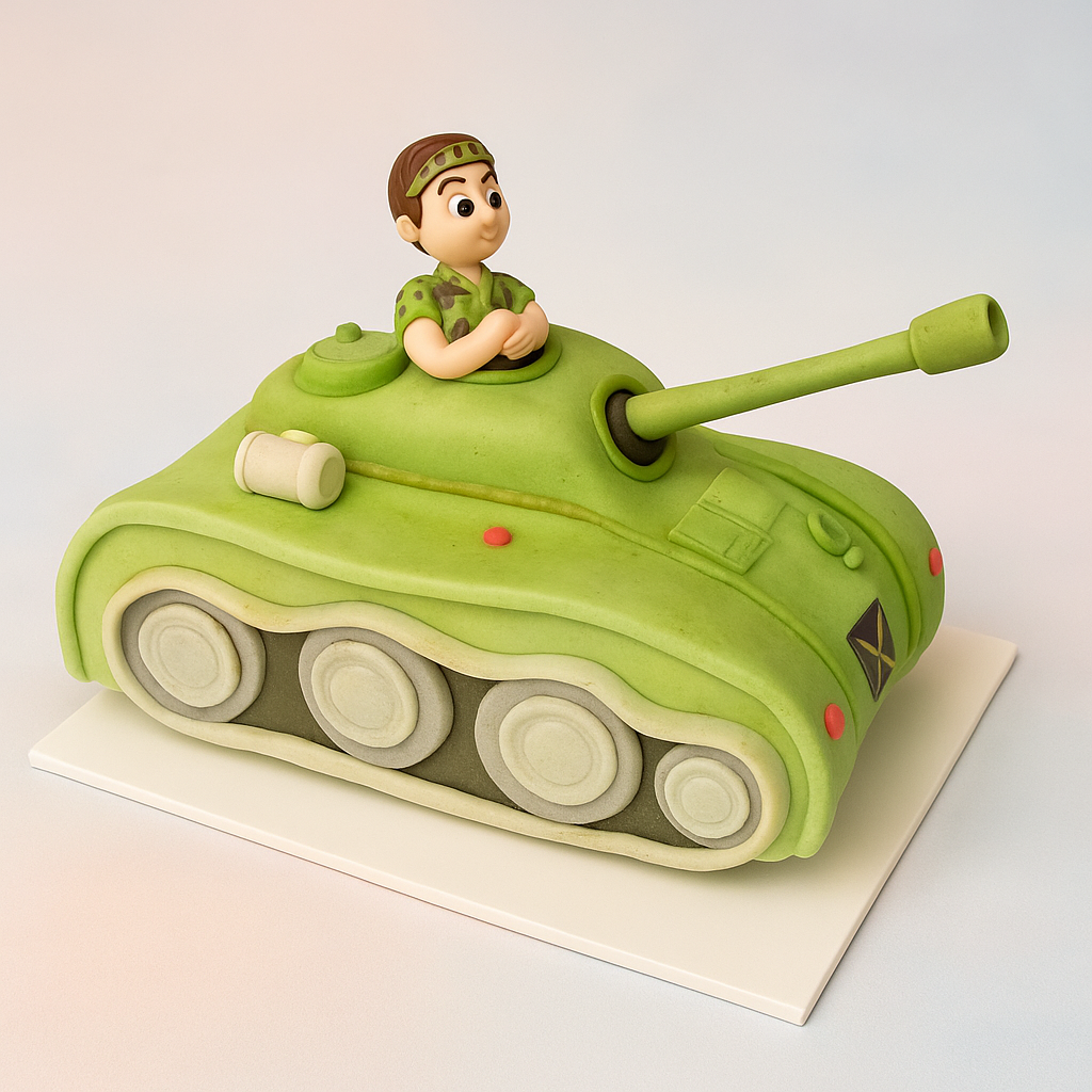 Tank-Themed Cake