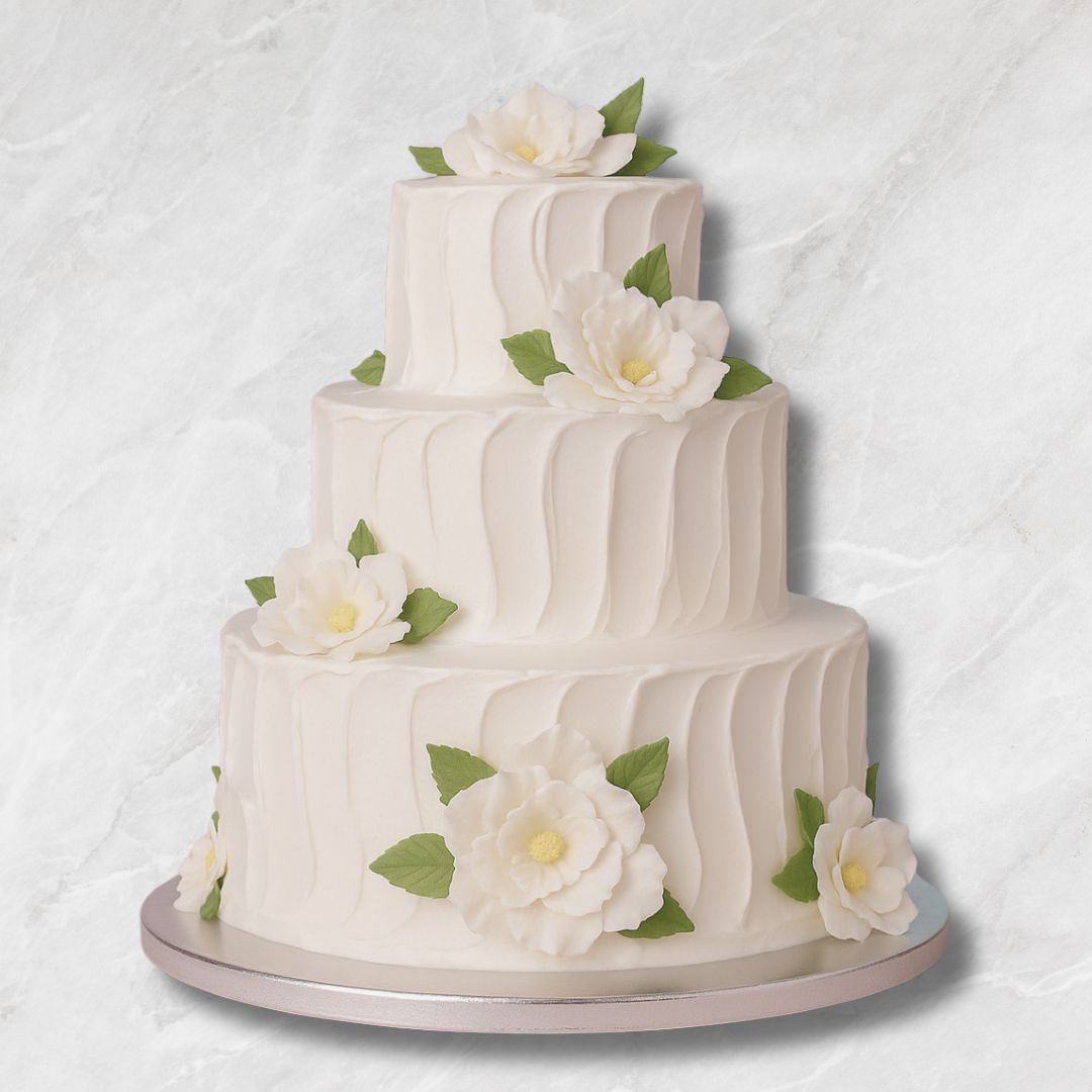 Elegant White Wedding Cake