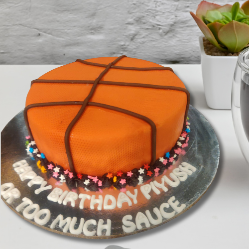 Basketball-Themed Cake