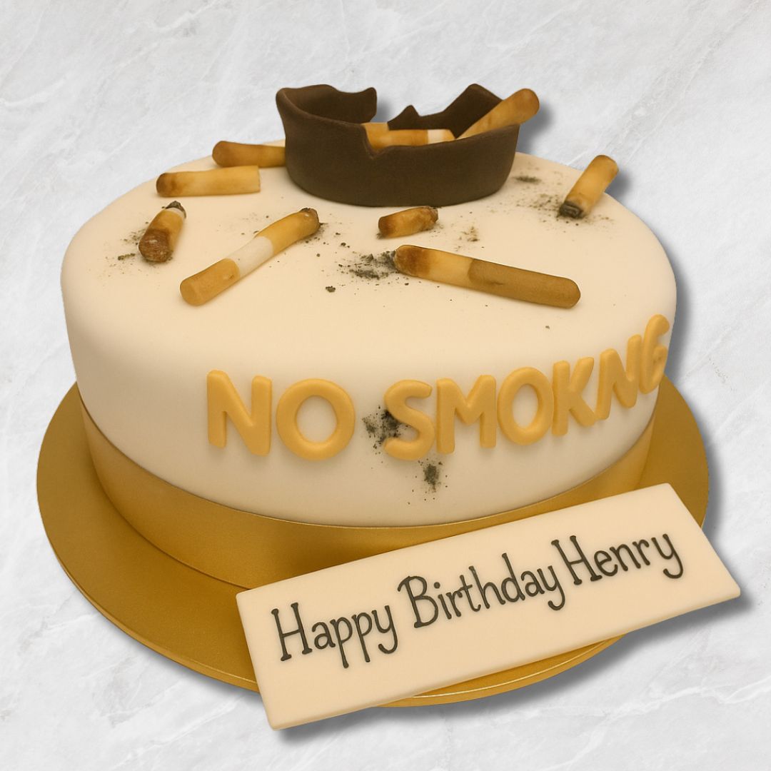 No Smoking Cake with a Message