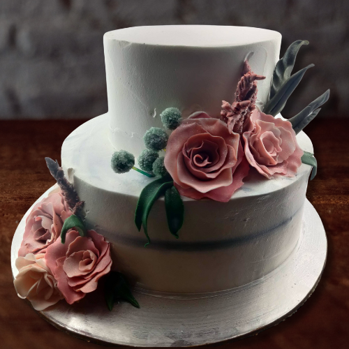 Elegant Floral Wedding Cake