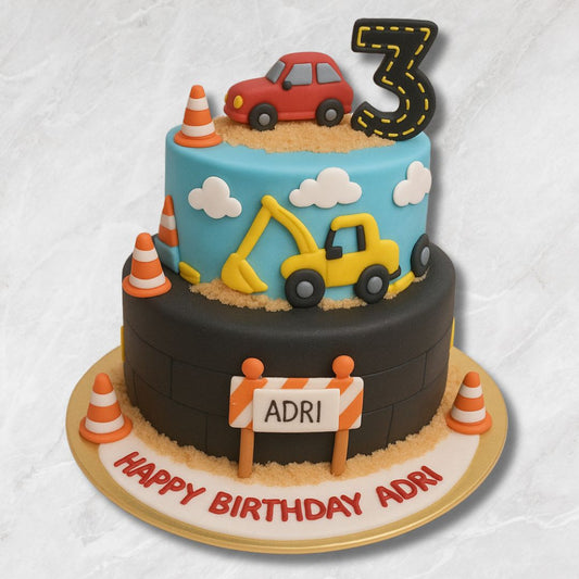 Construction Theme Cake