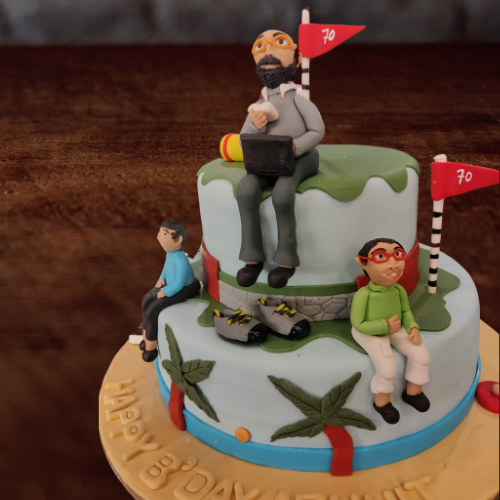 70th Birthday Adventure Cake