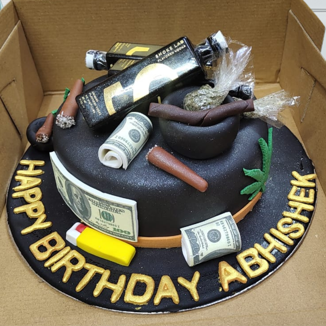 Money and Whiskey Cake