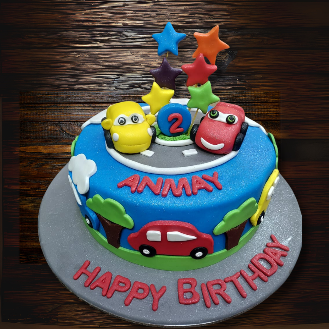 Cars Theme Cake