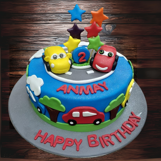 Cars Theme Cake