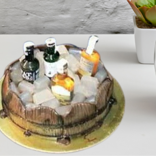 Whiskey Barrel Cake