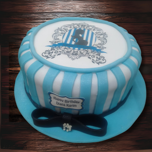 Charming Blue Elegance Cake