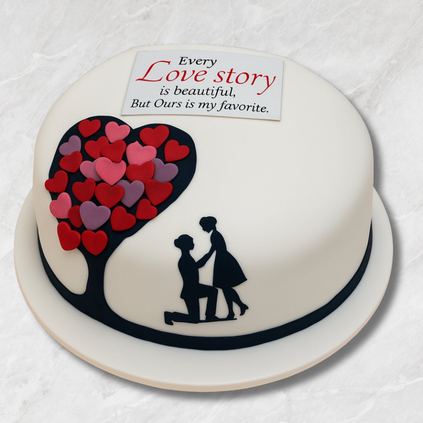 Everlasting Love" Anniversary Cake