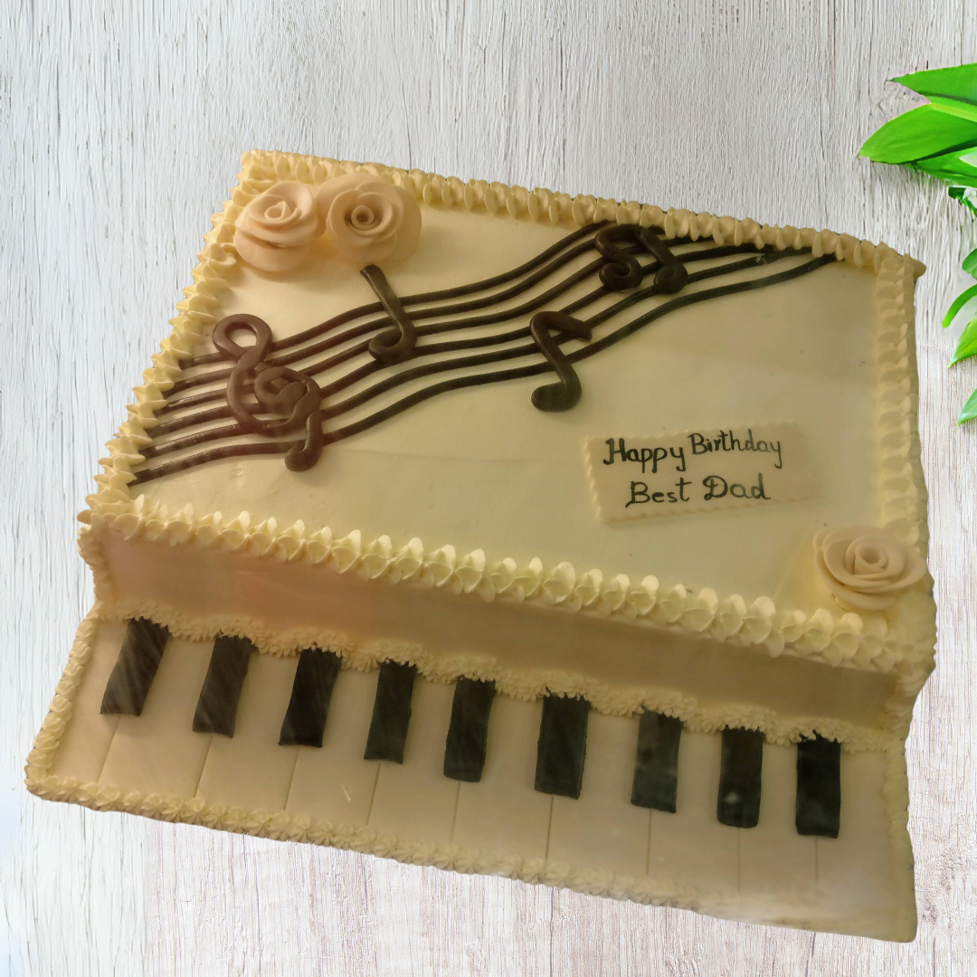 Piano-Themed Birthday Cake for Music Lovers