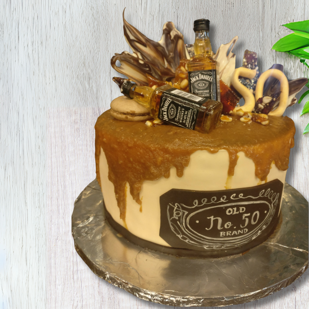 Whiskey-Themed Cake for the Bold