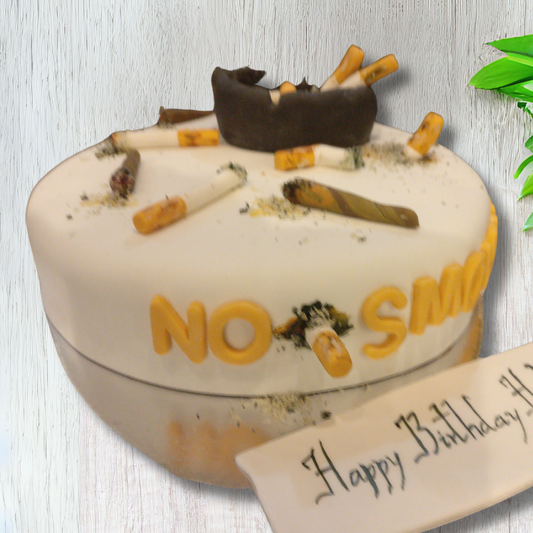 No Smoking Cake with a Message