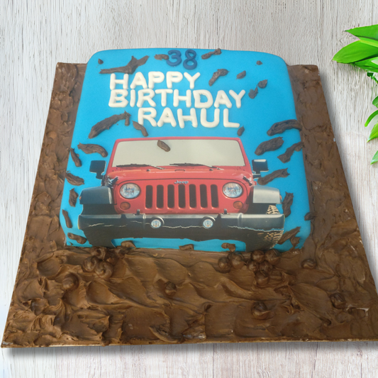 Jeep-Themed Cake for Adventure Seekers