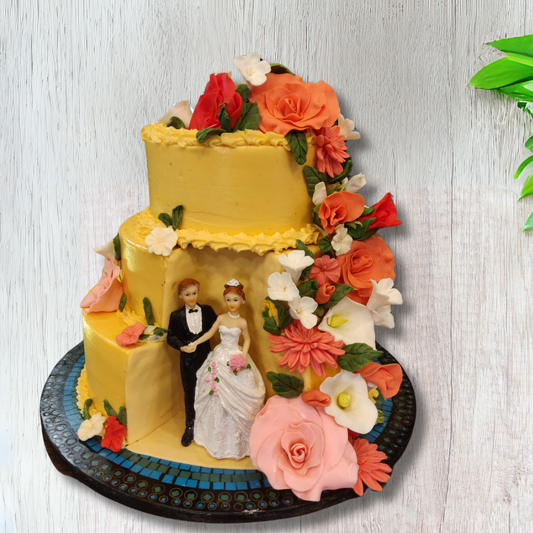 Elegance in Bloom: A Wedding Cake to Remember