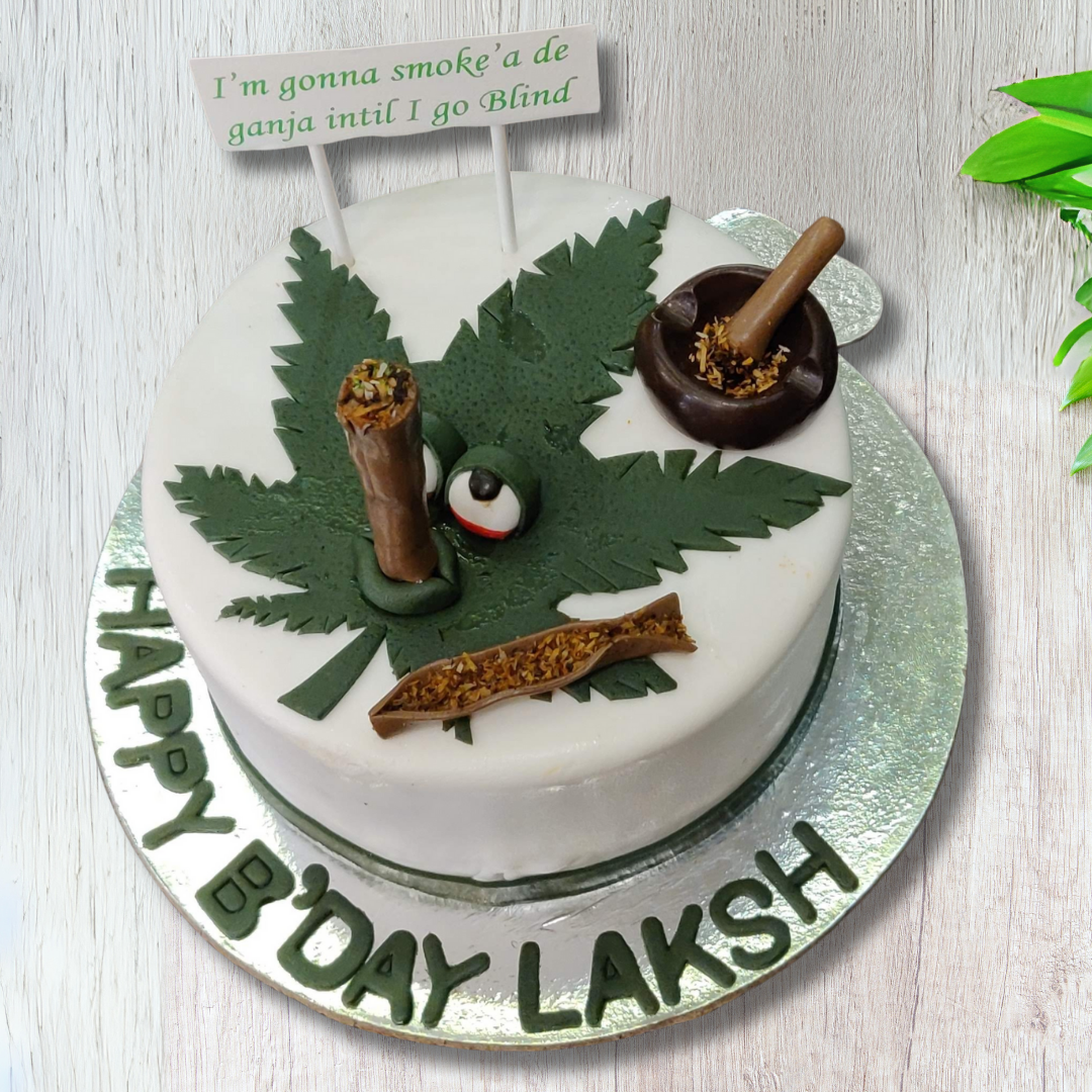 A Fun and Bold Ganja-Themed Birthday Cake