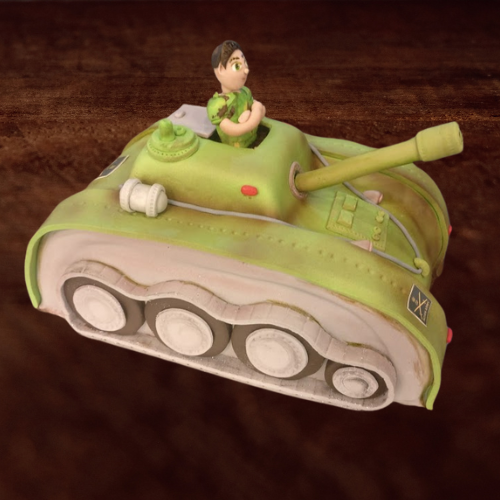 Tank-Themed Cake