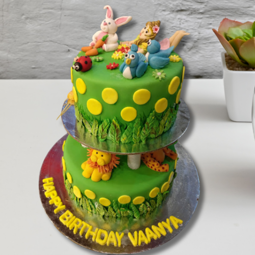 Enchanted Animal Garden Cake