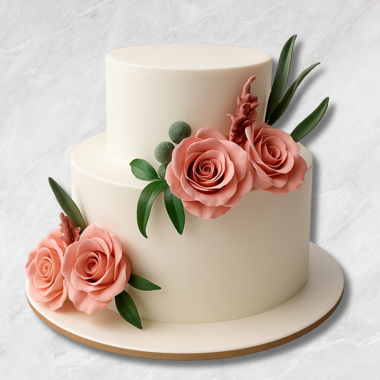 Elegant Floral Wedding Cake