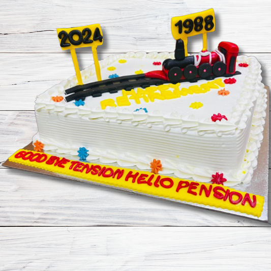 Retirement Train Cake for a Memorable Farewell