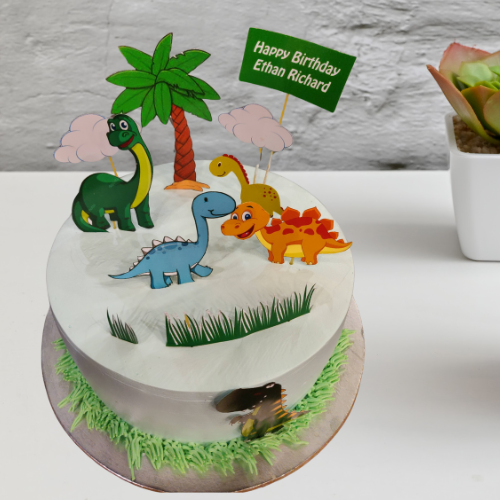 Dino World Cake