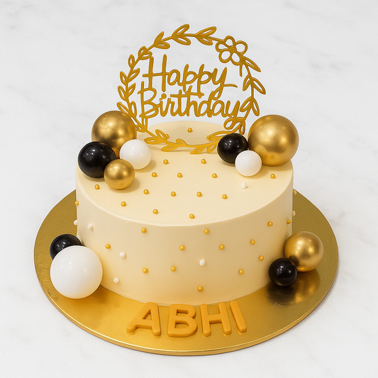 Gilded Orbit Birthday Cake