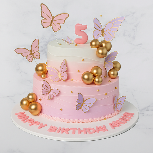 Butterfly Garden Birthday Cake