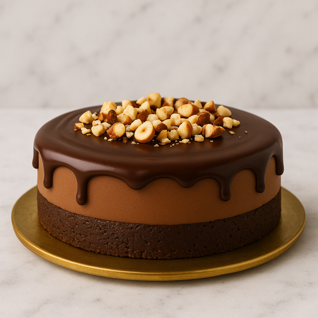 Cashew-Coconut Chocolate Mousse Cake