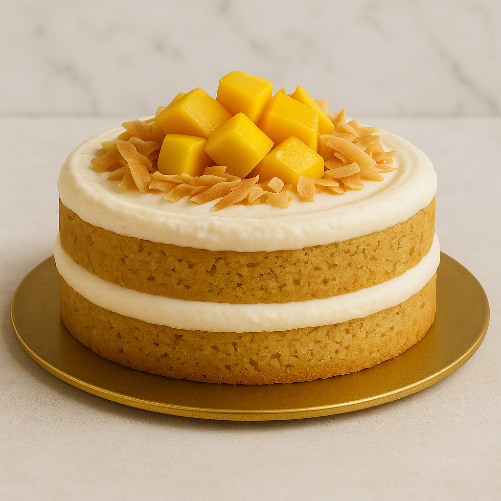 Mango Coconut Cream Cake