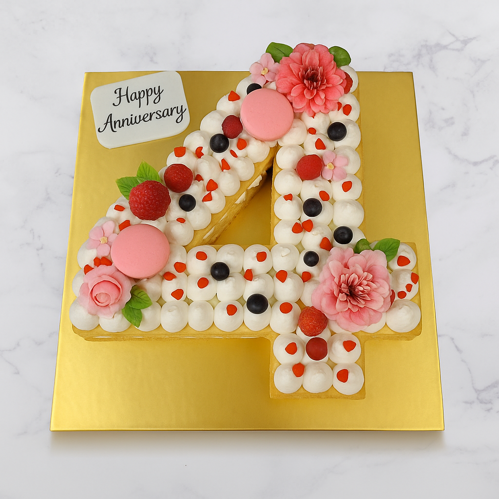 Floral Number Cake