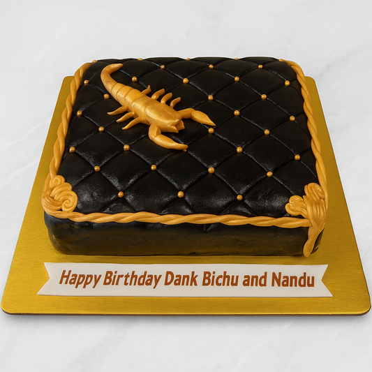 Bold Scorpion Themed Birthday Cake
