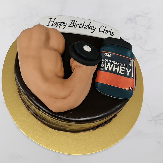 Muscle Power: A Strong Birthday Celebration Cake