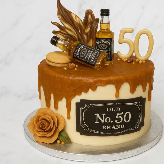 Whiskey-Themed Cake for the Bold