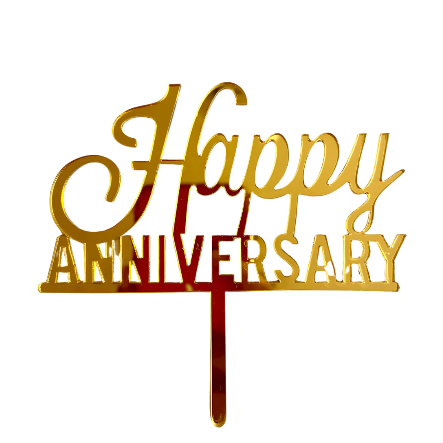 Golden Anniversary Cake Topper