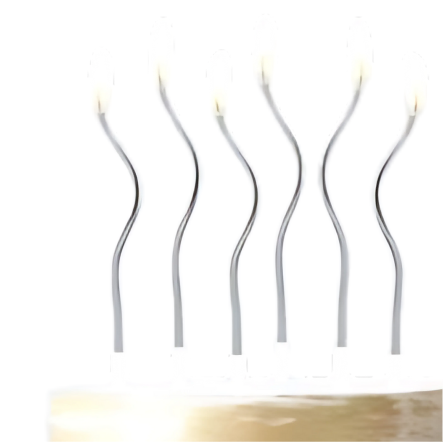Silver Curl Candle