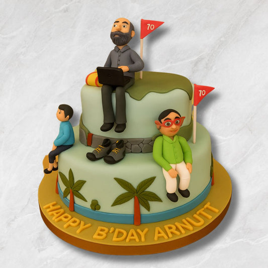 70th Birthday Adventure Cake